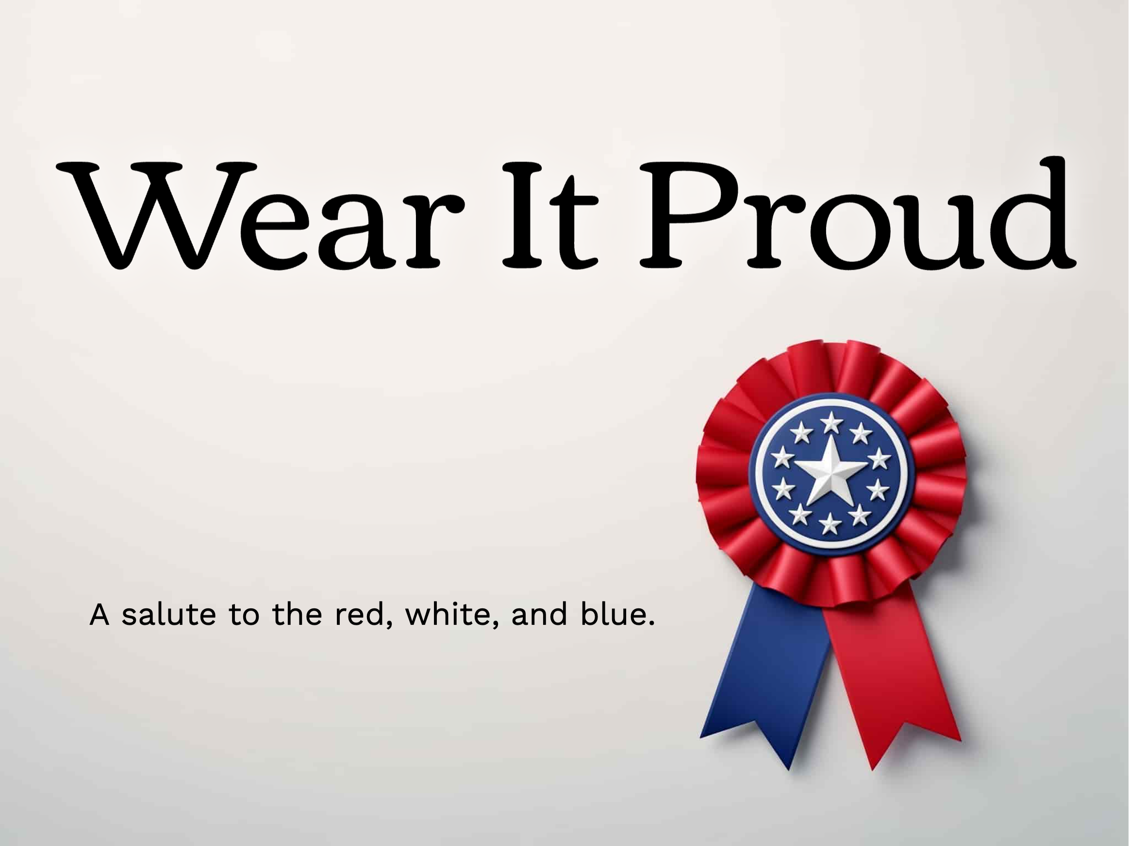 Patriotic Rosette eCard template preview
