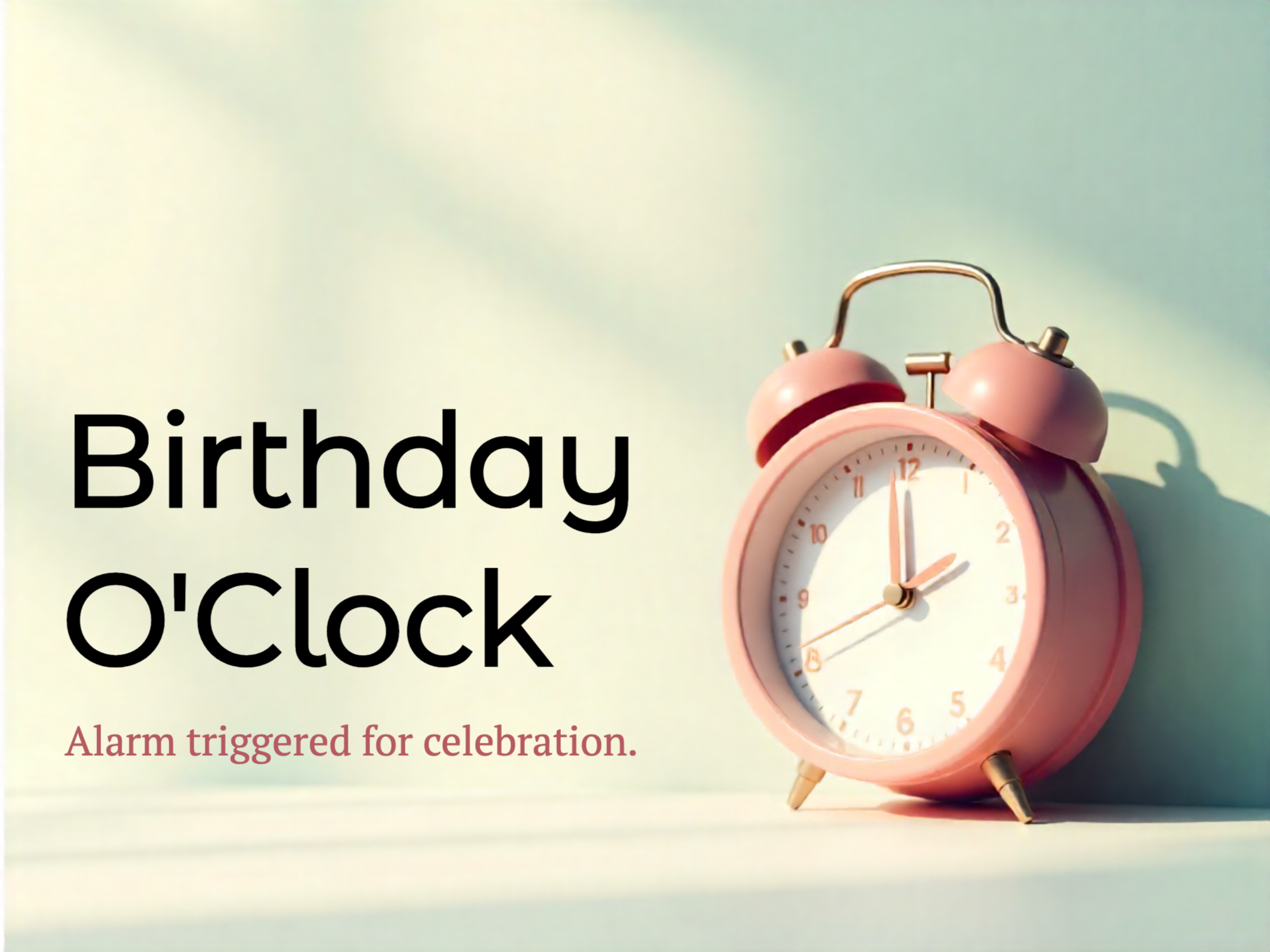 Birthday Alarm eCard Template preview