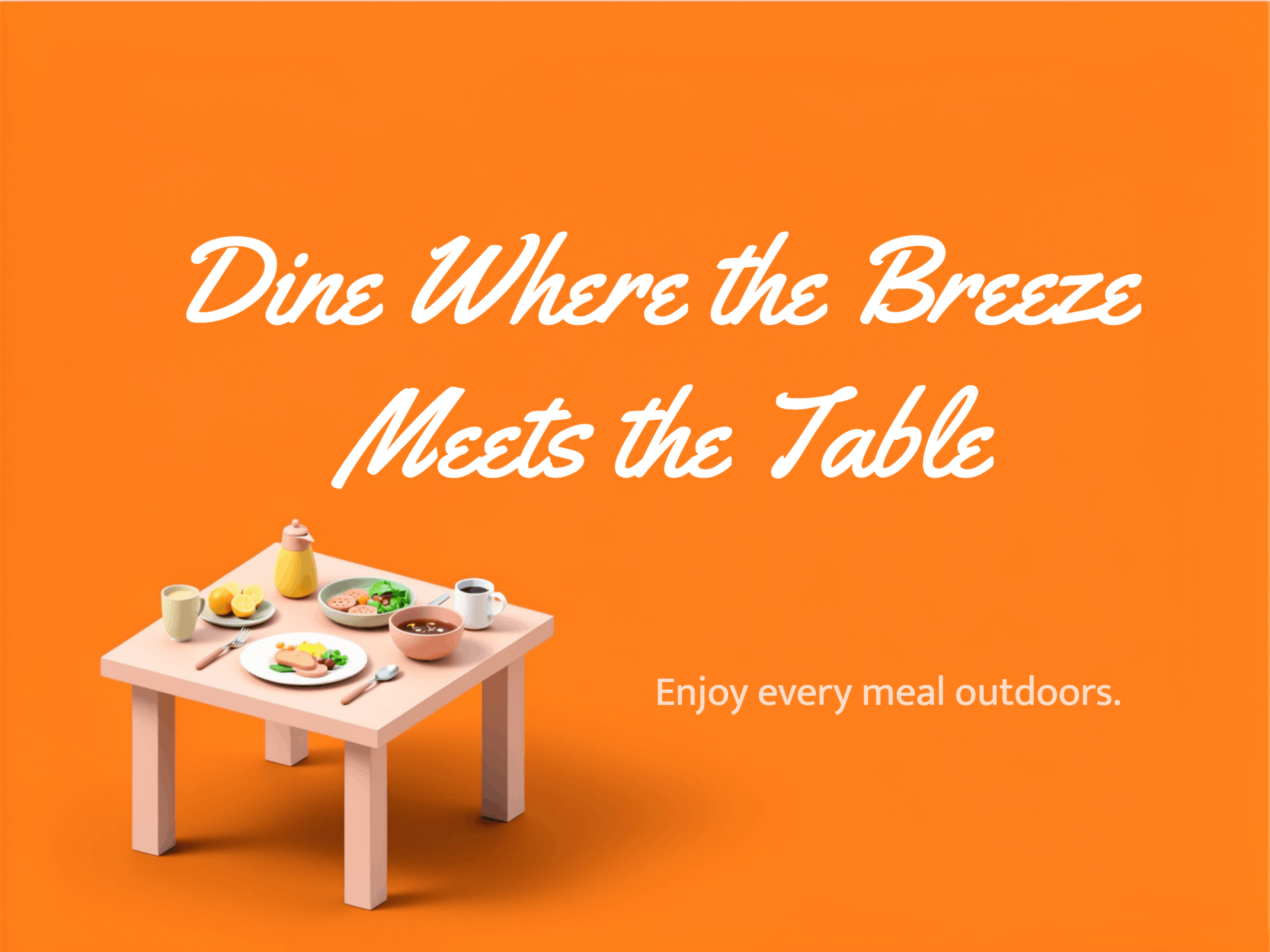 Dining in Nature eCard template preview