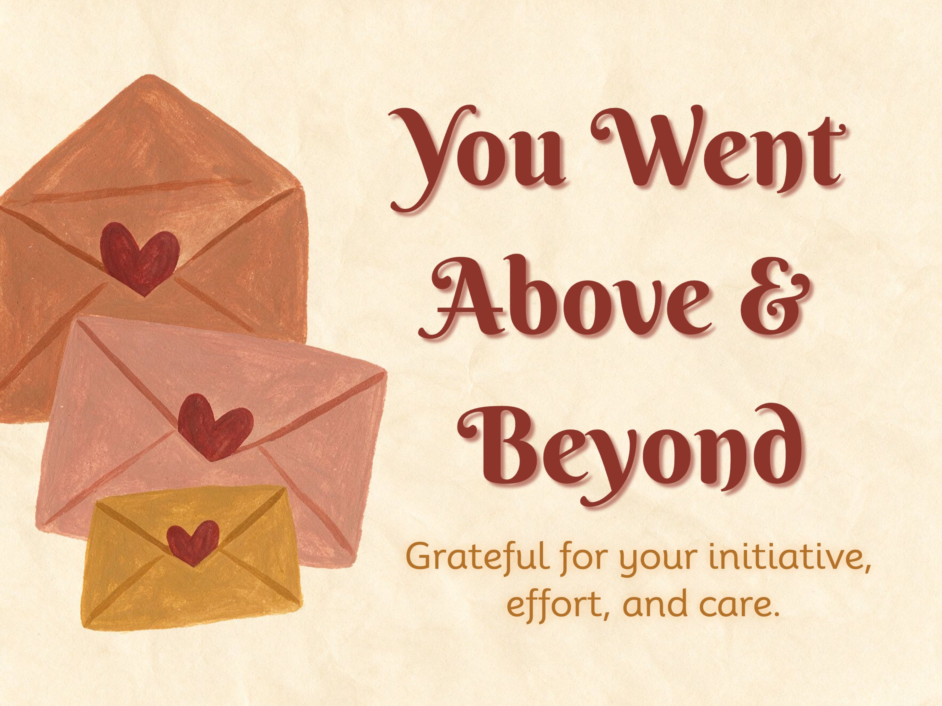 Above and Beyond eCard Template