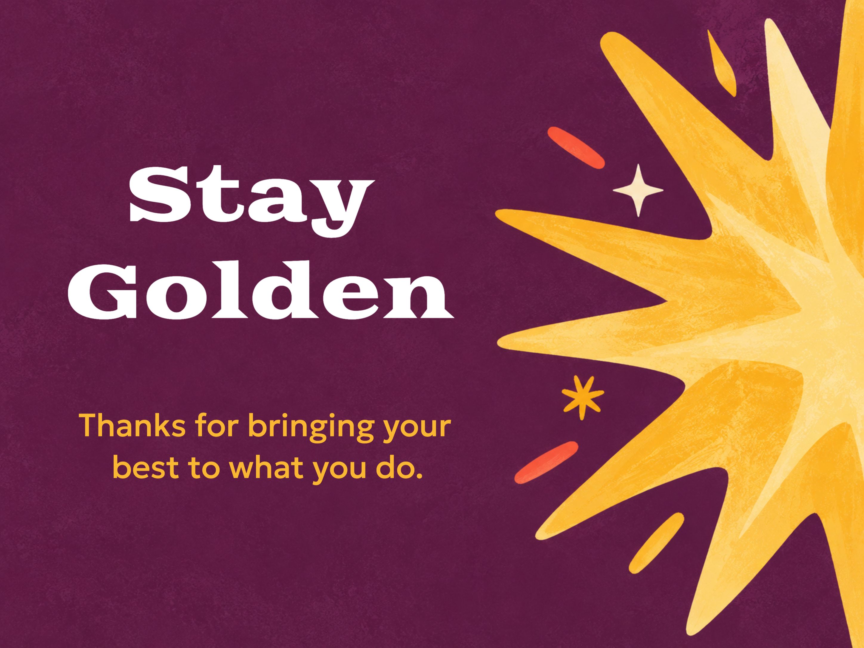 Stay Golden eCard Template