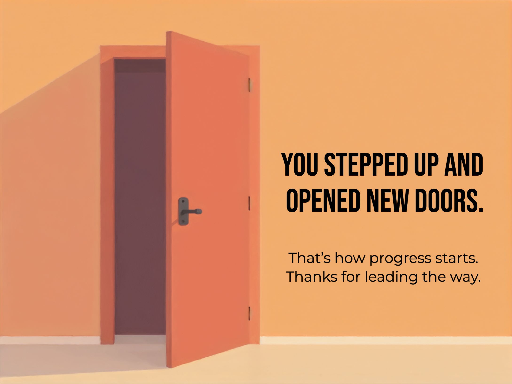 Door to Progress eCard Template