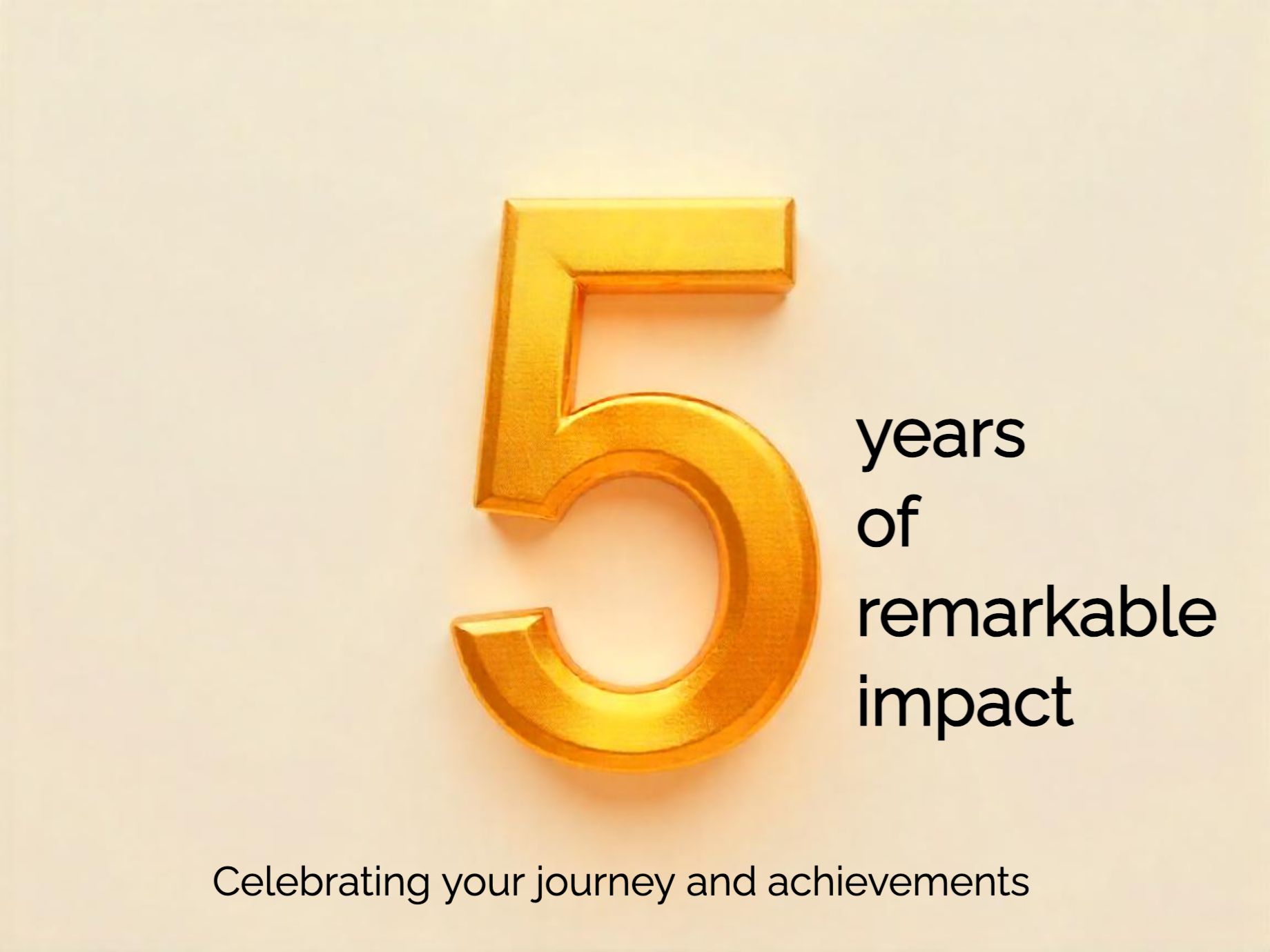 Five Years of Excellence eCard Template