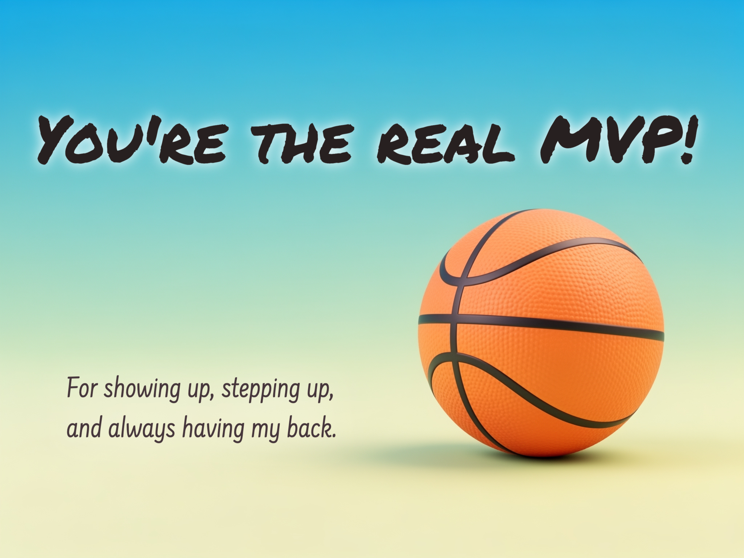 The Real MVP eCard template preview