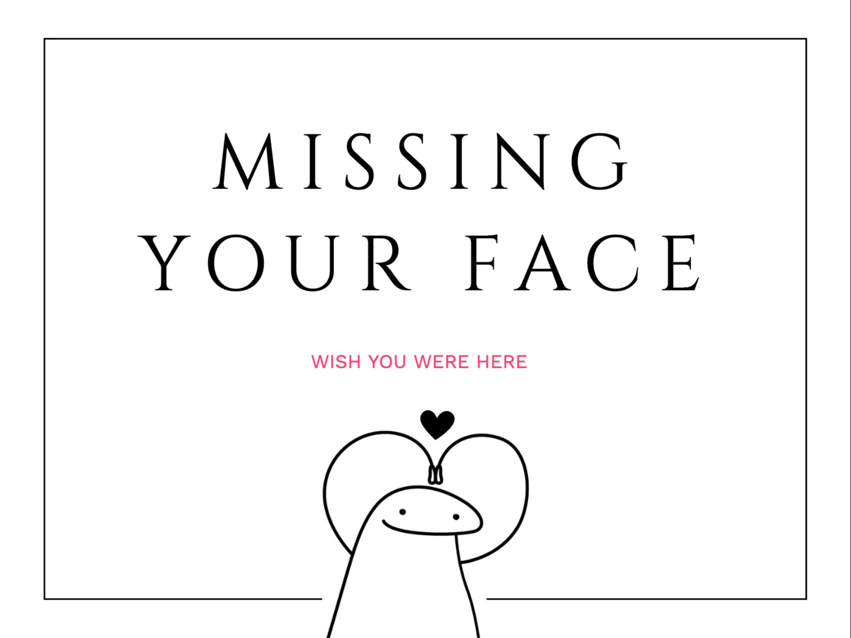 Absence Makes the Heart Grow Fonder eCard Template