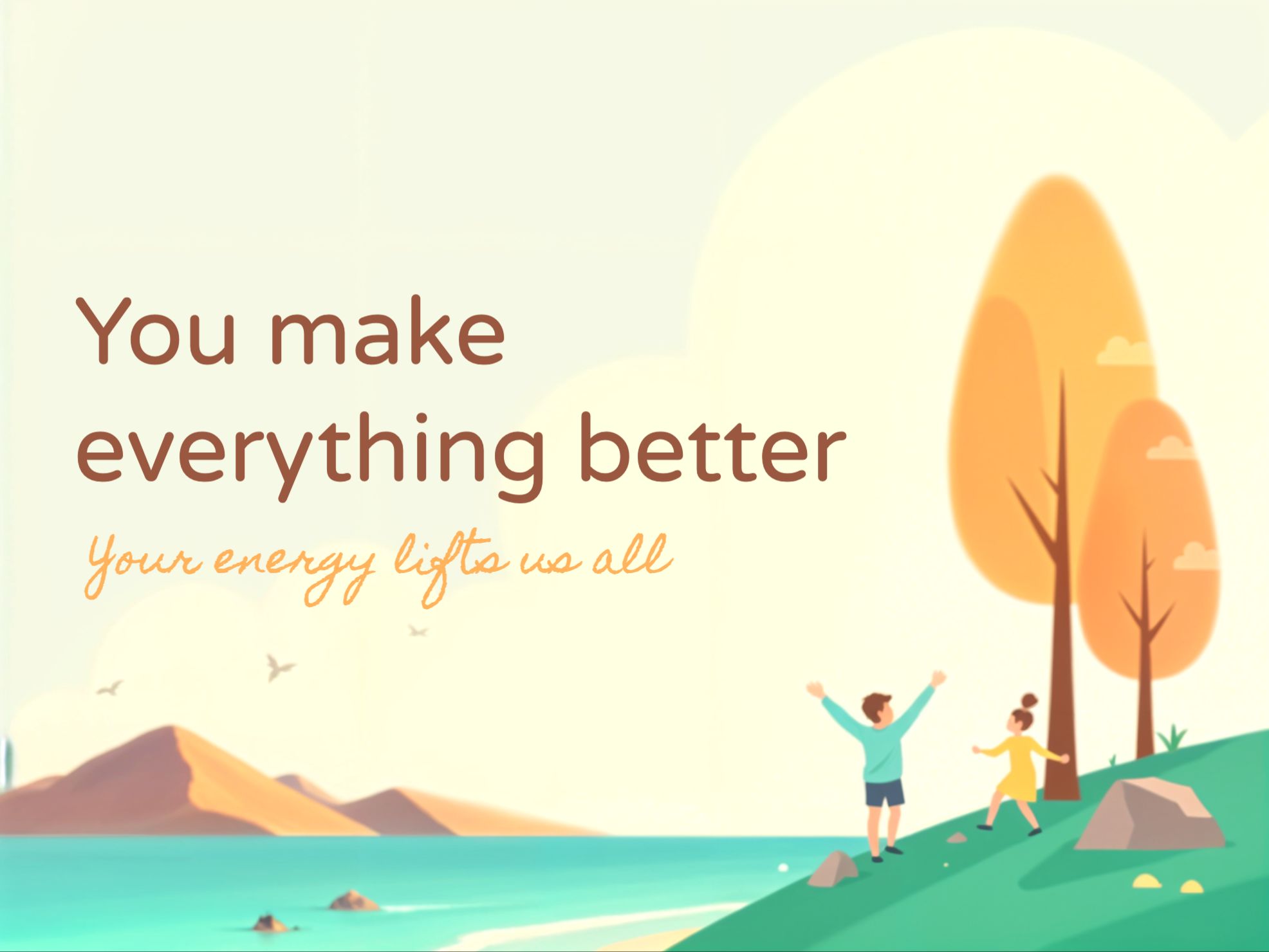  Bright Side Always eCard Template