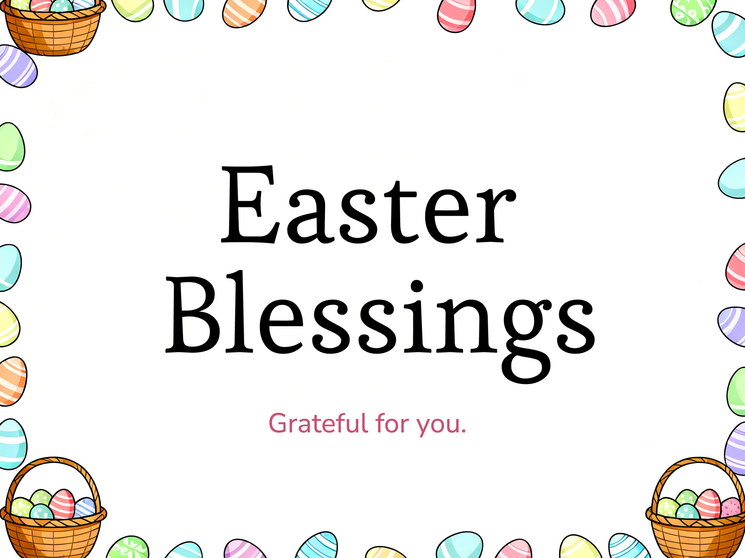 Basket of Thanks eCard template preview