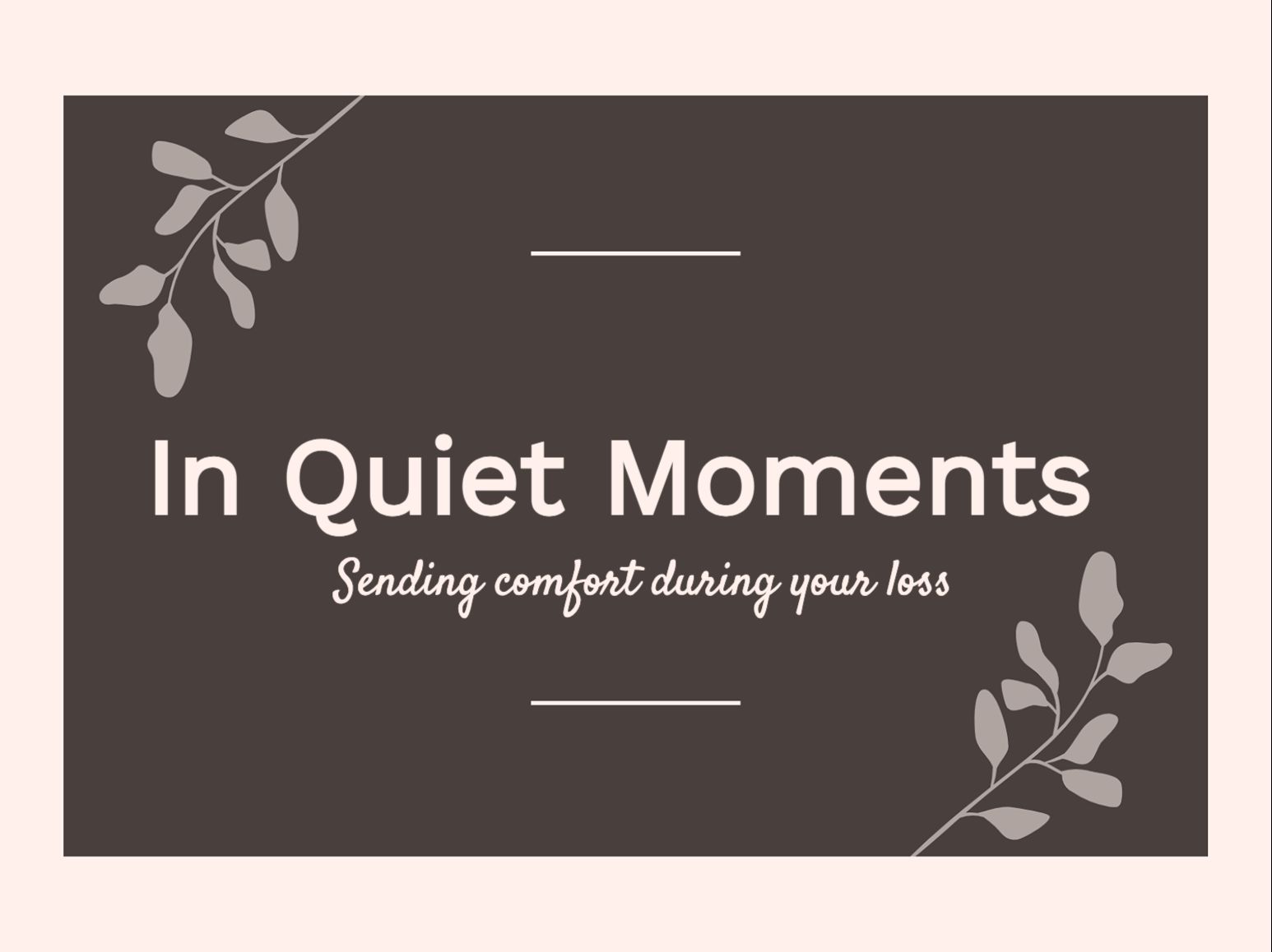  In Quiet Moments eCard Template