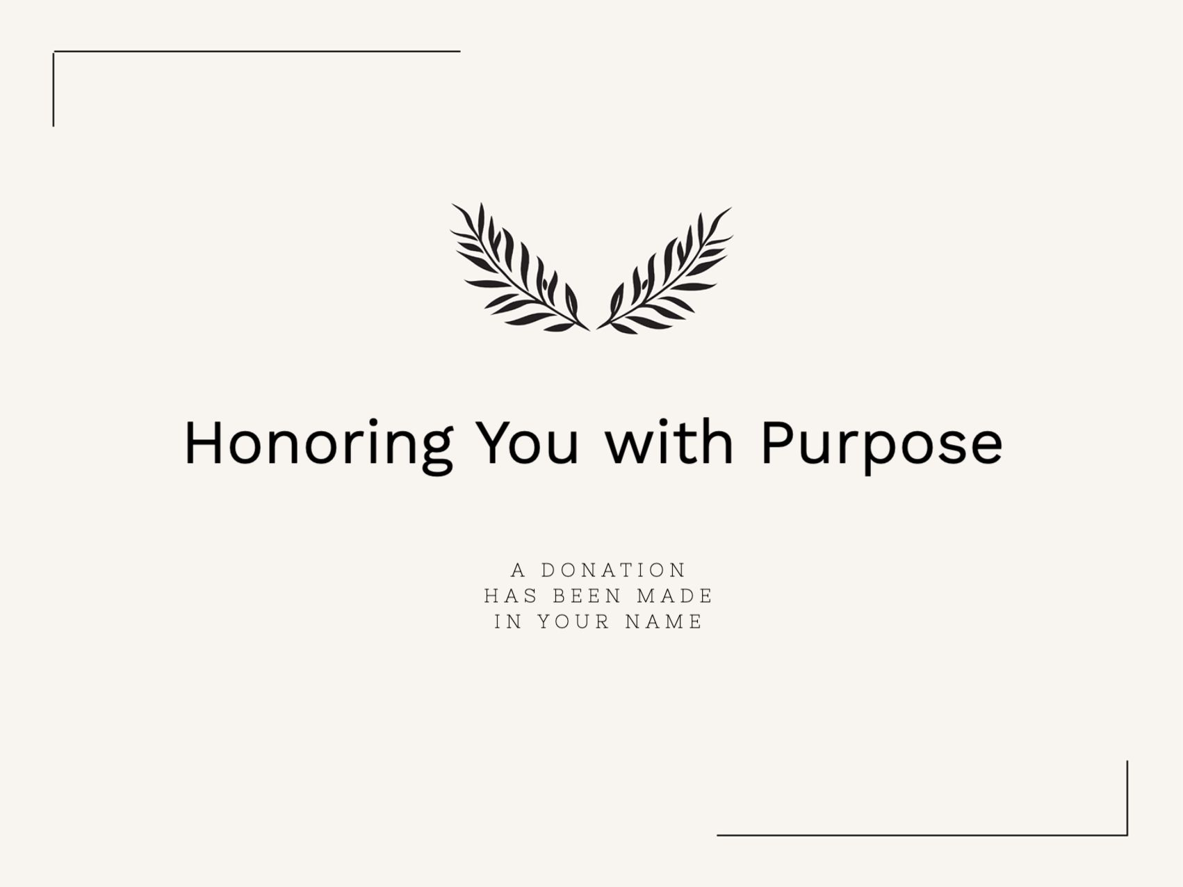 A Meaningful Tribute eCard Template