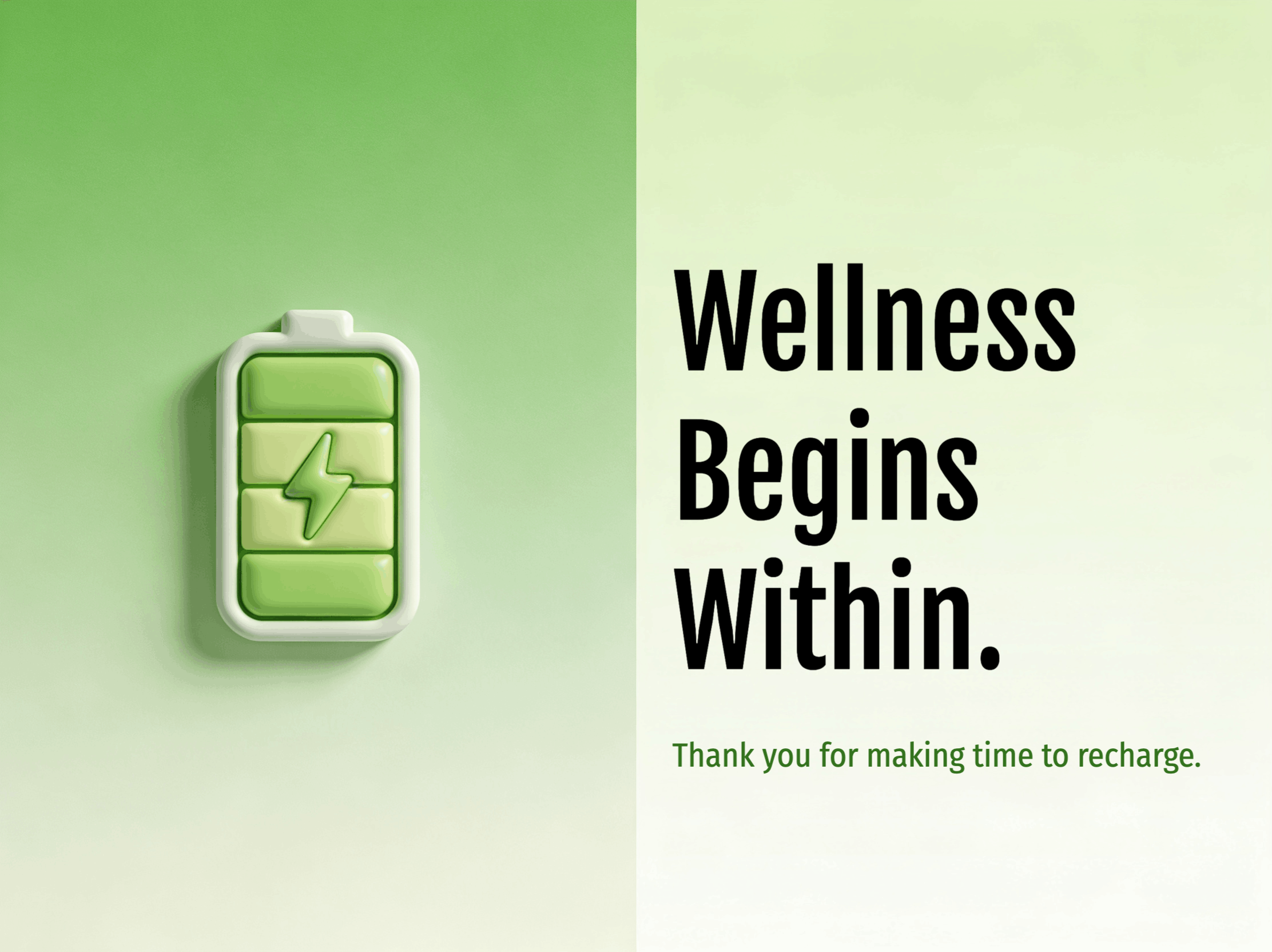 Wellness Starts Here eCard template preview