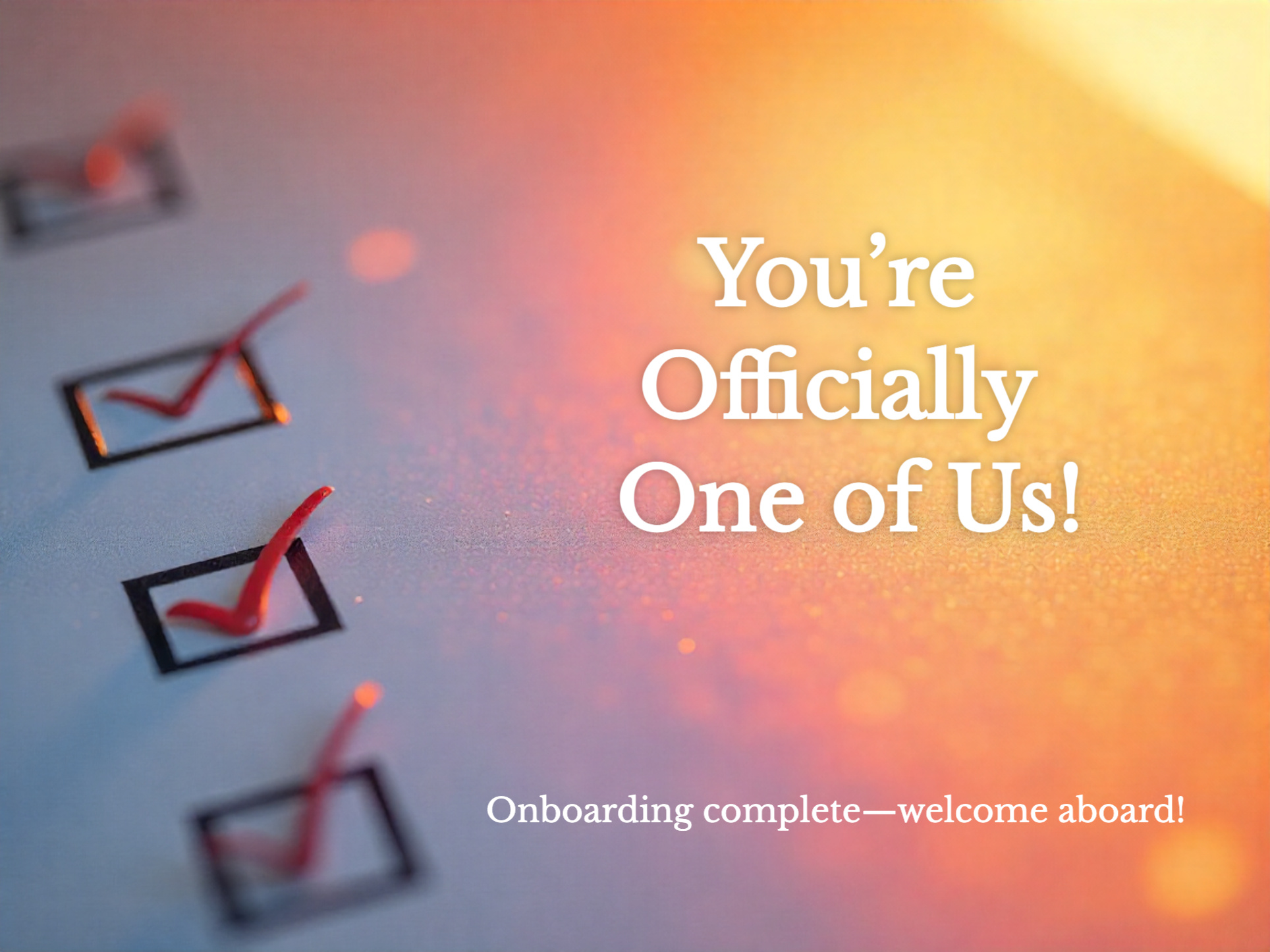 Onboarding Achiever eCard Template