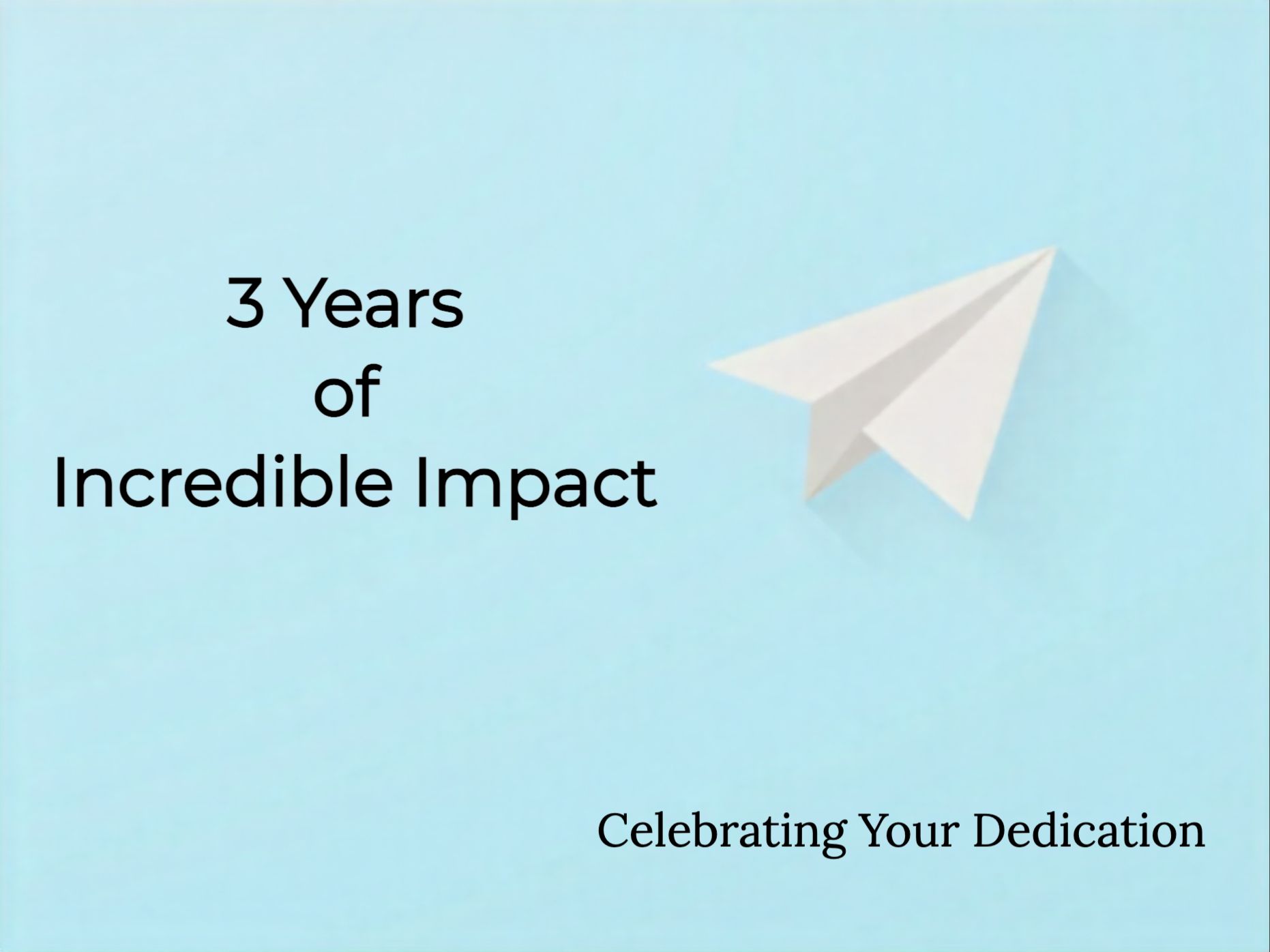 Milestone Celebration – 3 Years eCard Template