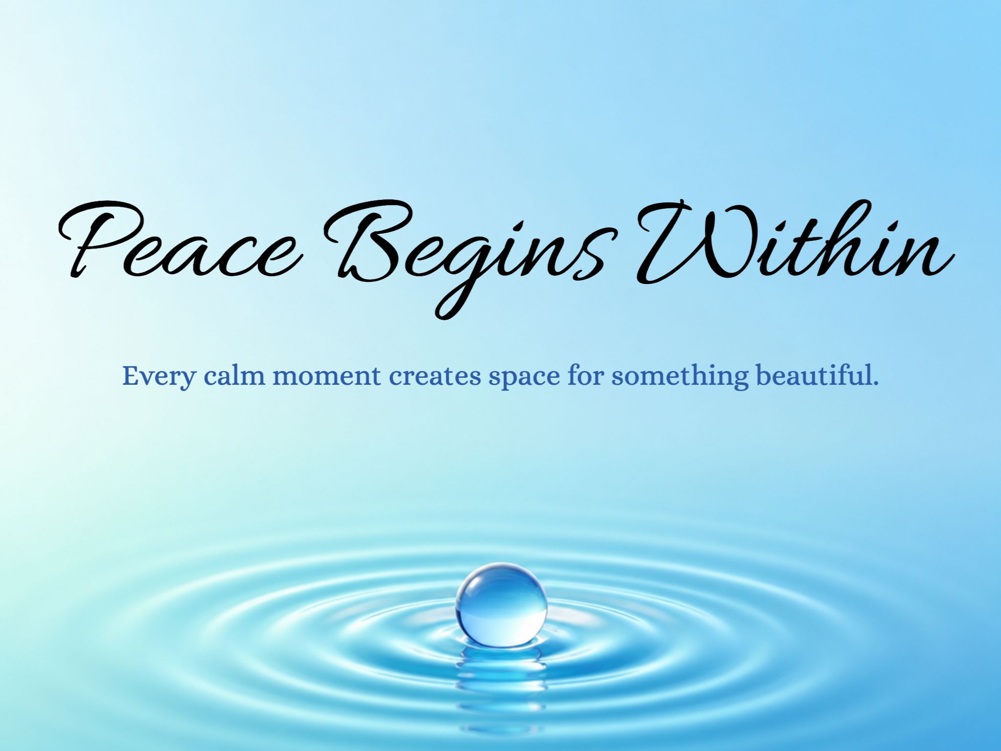 Calm Waters eCard template preview