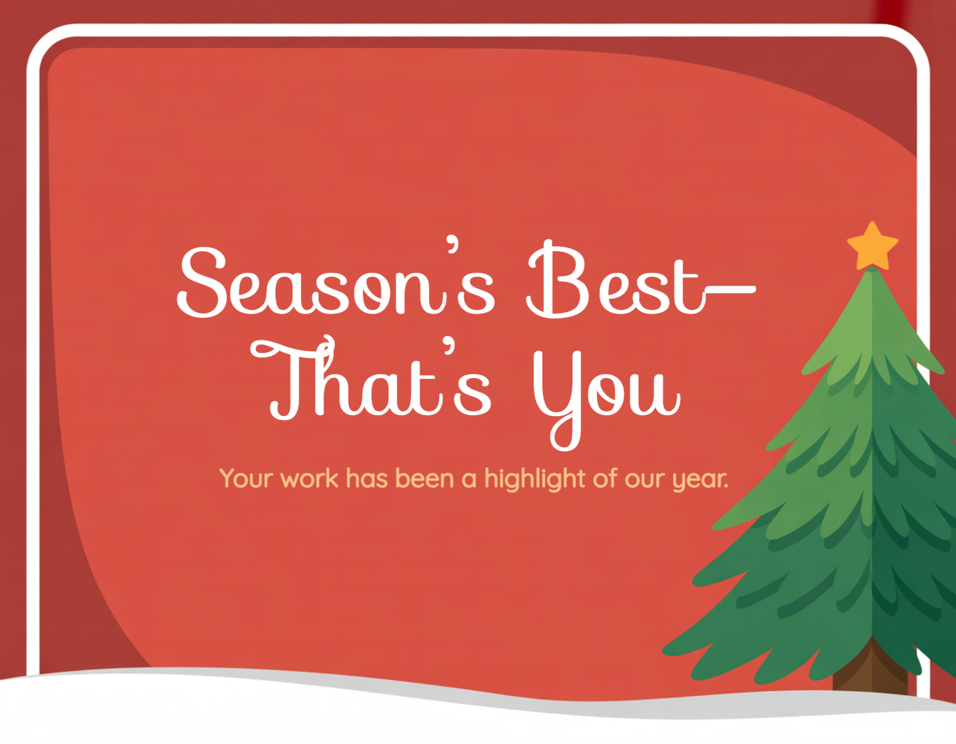 Festive Thanks eCard Template preview