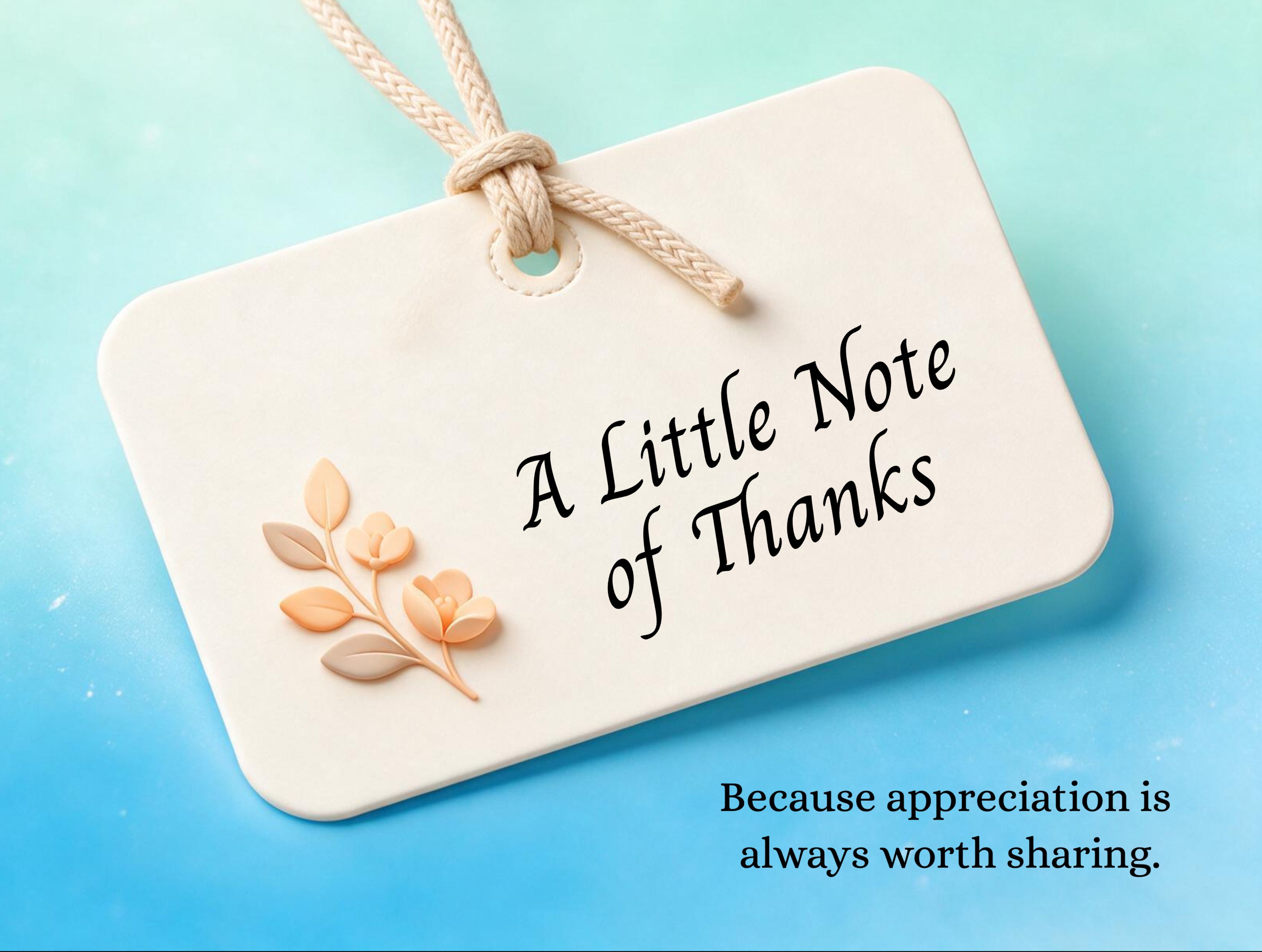 Thank You Note eCard template preview