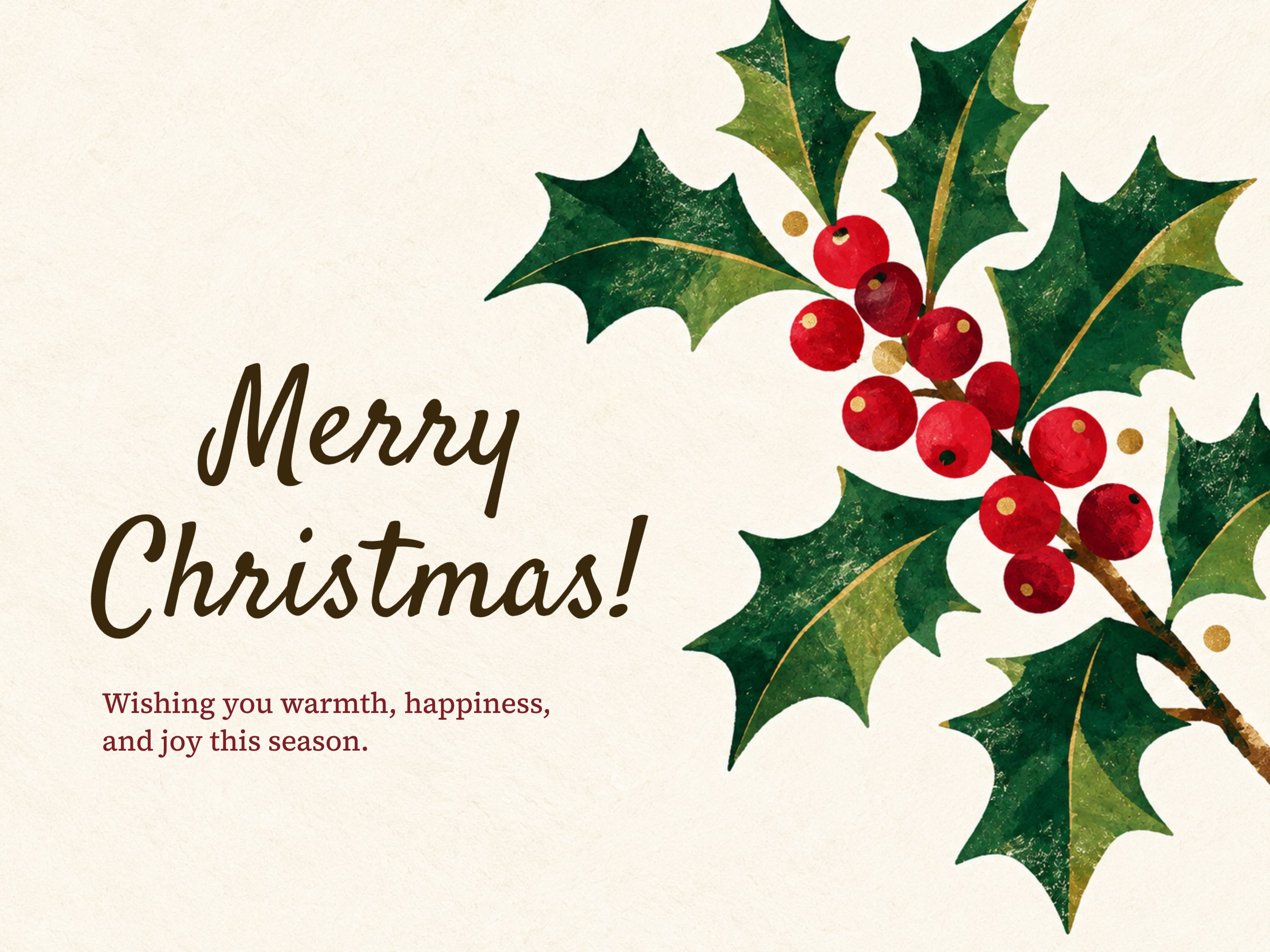 Holly-day Cheer eCard template preview
