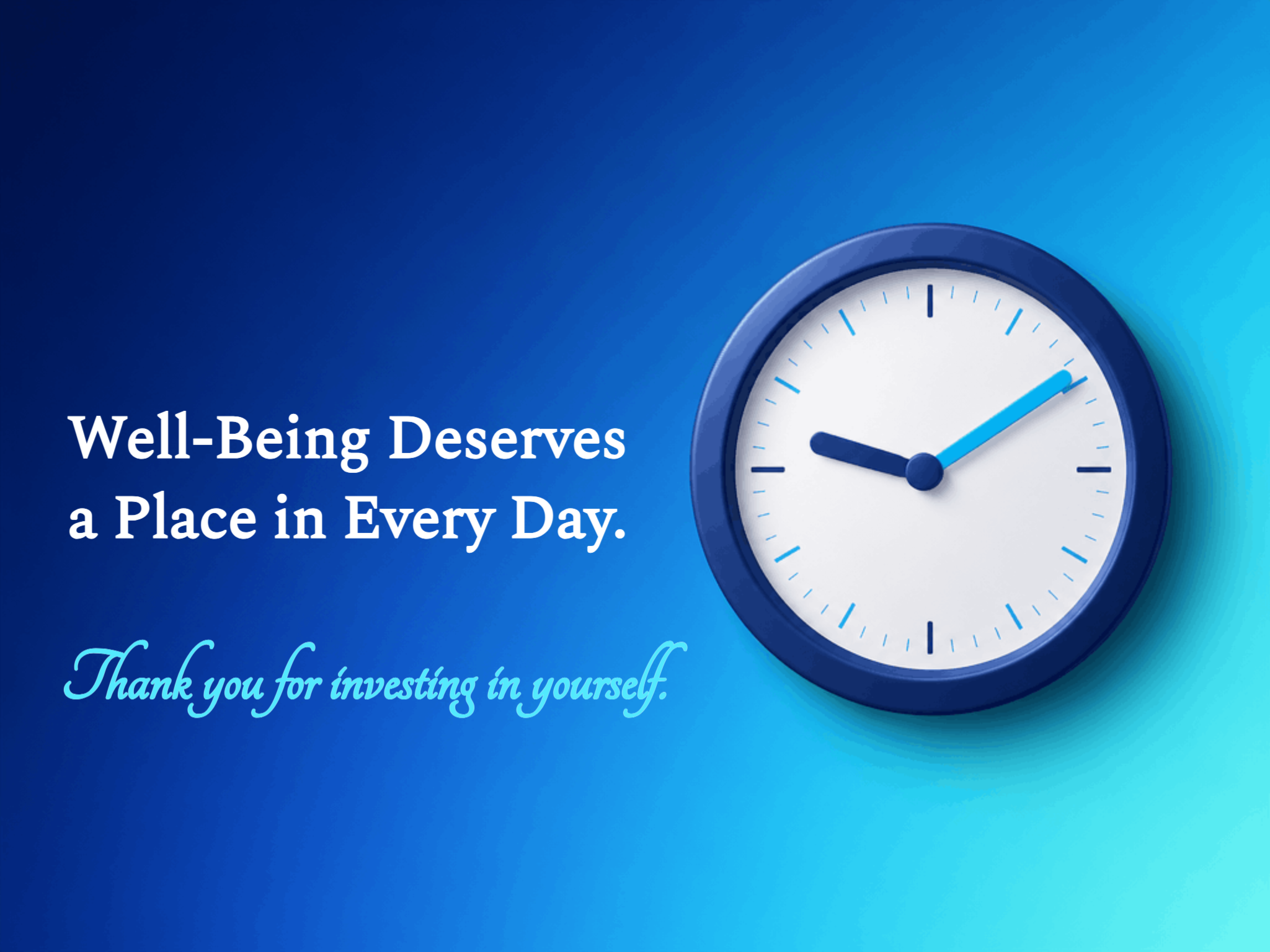 Making Time for Wellness eCard template preview