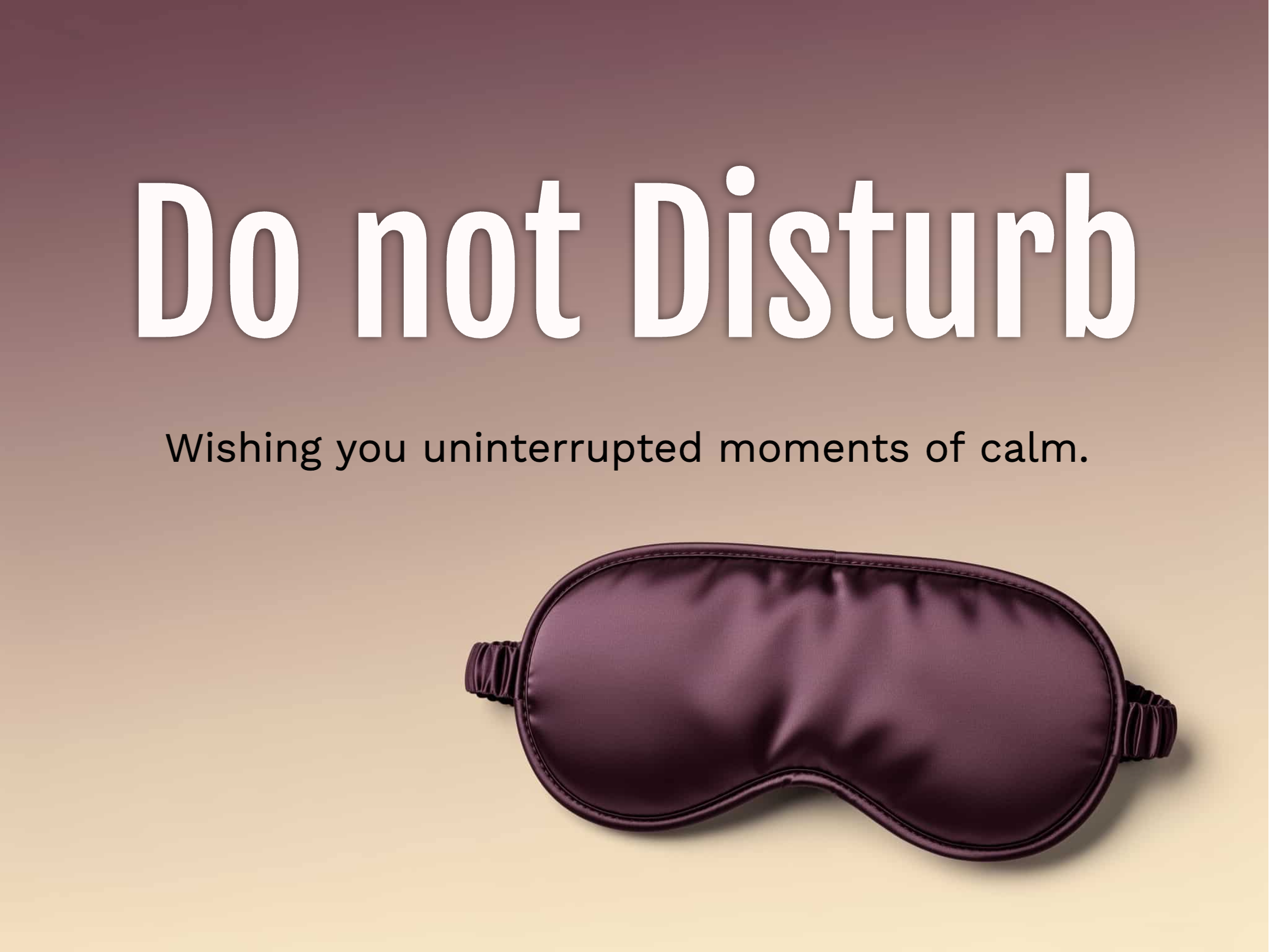 Sleep Mask eCard template preview