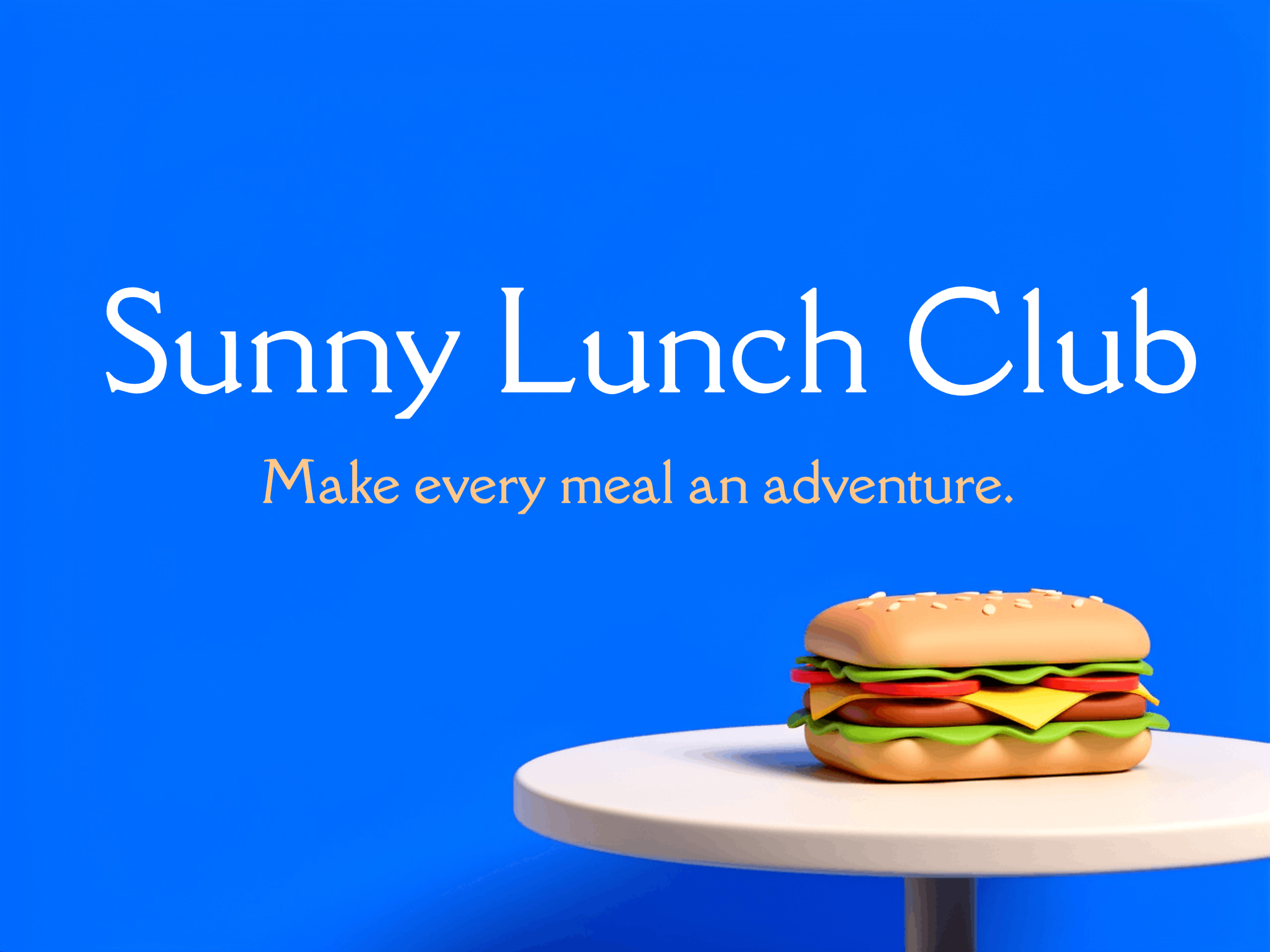 Sunny Lunch Club eCard template preview