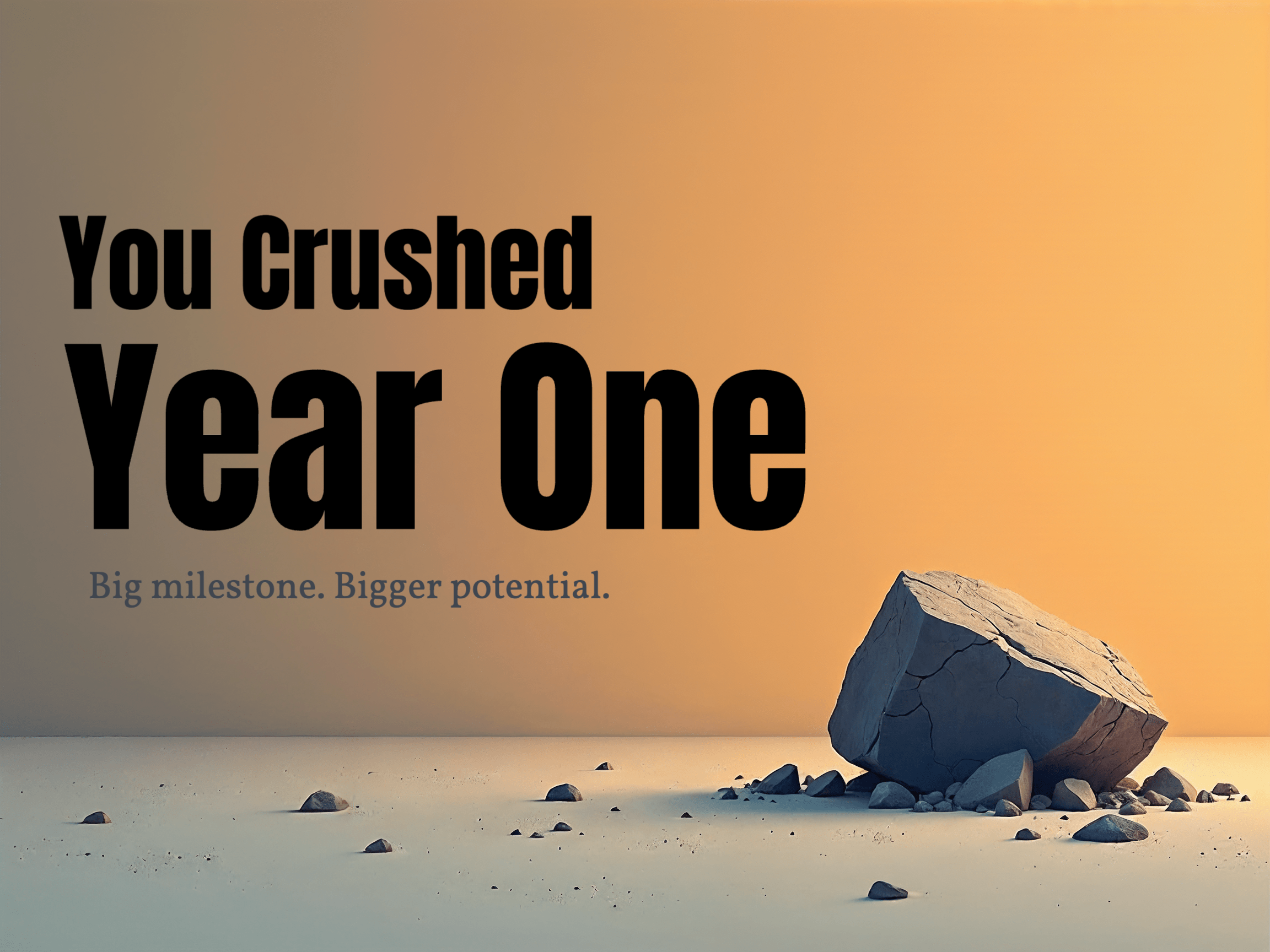 One Year Champion eCard Template