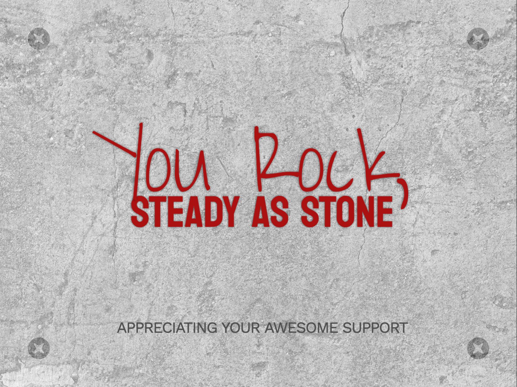 Solid as a Rock eCard Template